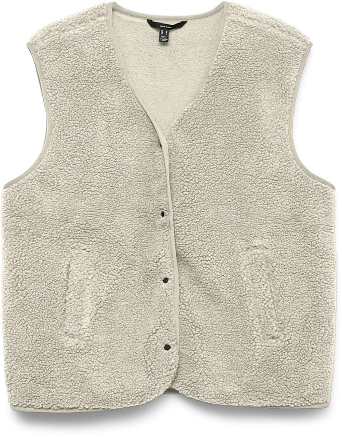VERO MODA - VMJOSEFINE SL TEDDY GILET EXP - Dames - Gewatteerde jassen