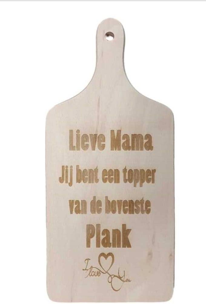 Decoratieve snijplank - serveerplank lieve mama