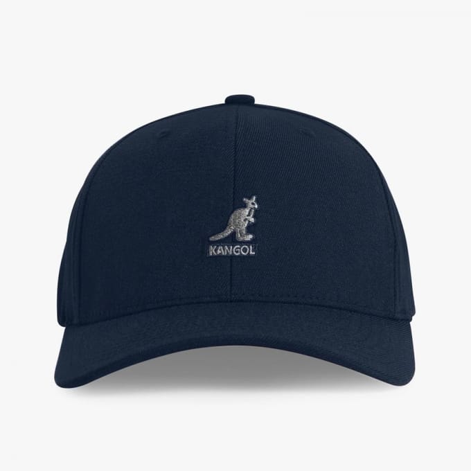 Casquette de baseball Kangol 8650bc Bleu foncé Flexfit Laine 8650BC DK BLUE (S) gray