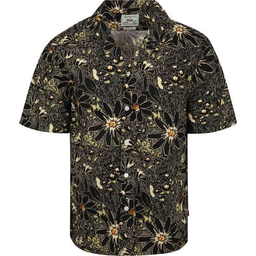 Levi's Short Sleeve Overhemd Sunset Camp Zwart - Maat S - Heren - Overhemden Casual