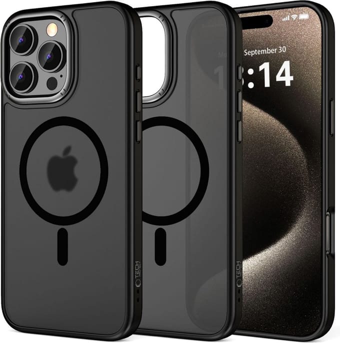 Tech-Protect - Telefoon Hoesje Geschikt voor iPhone 16 Pro met MagSafe - Zwart