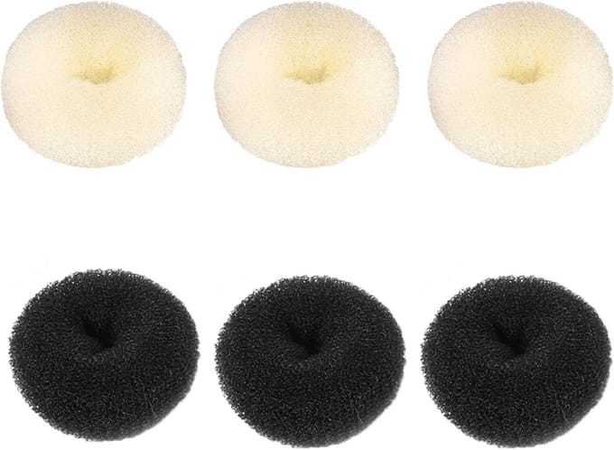 6 Stuks Haar Donuts Set voor Kapsels - Elastische Donutringen voor Knotjes en Chignons
