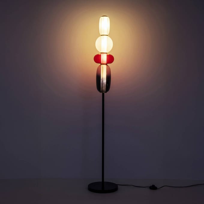 KARE vloerlamp Sugar, veelkleurig, glas, 150 cm, G9
