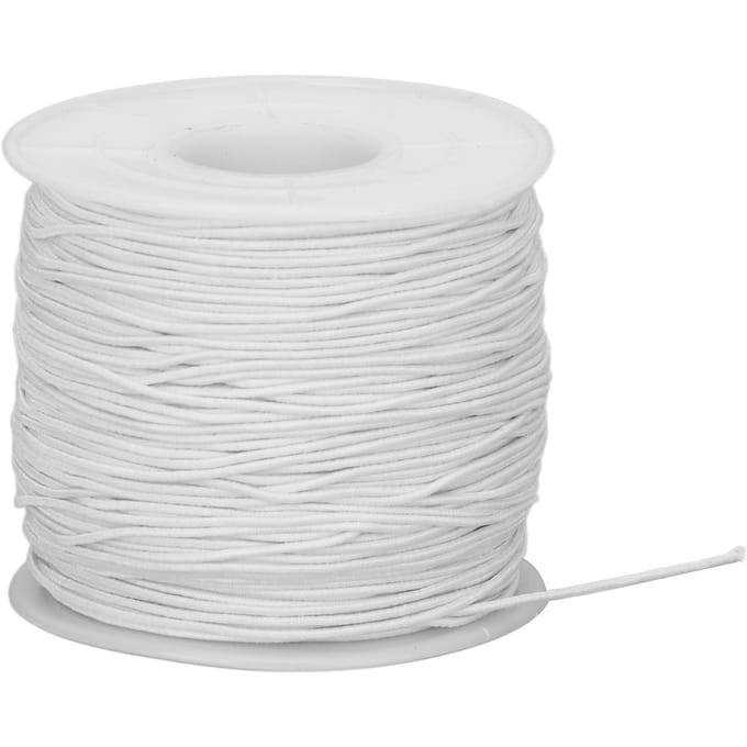 Elastisch Draad Polyester Koord DIY Sieraden Ketting Armband Touw Handwerk Accessoires Wit 100m white