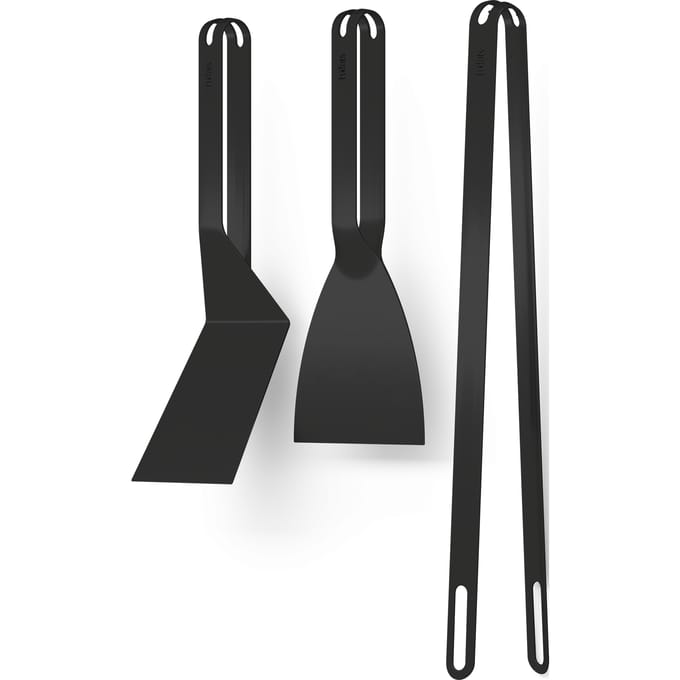 Höfats BBQ Tool Set Zwart (3-delig) - Barbecue Tang, Spatel en Schraper