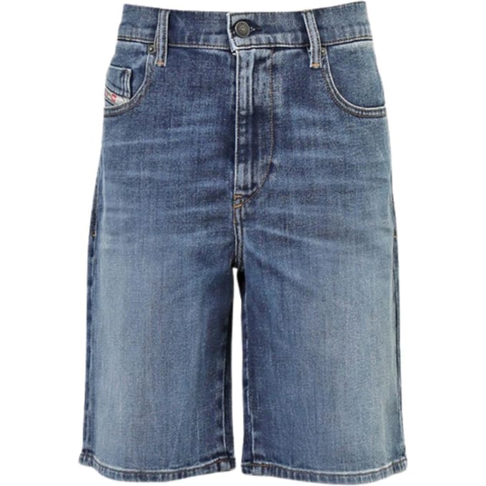 Diesel Heren D-Strukt Jean Korte Broek (Medium Blauw)