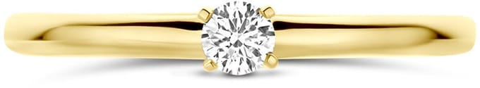 14K Geelgouden Ring Lab Grown Diamant 0.10ct G VS – 4034961