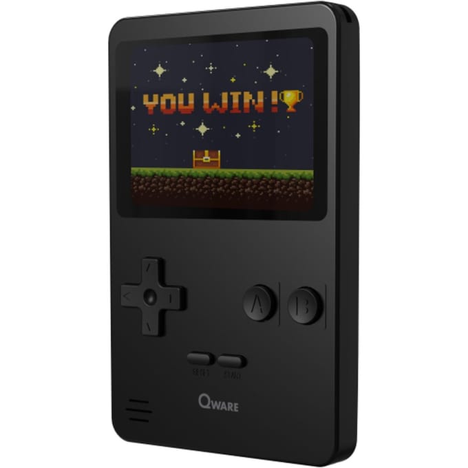 Qware - Retro Gamer - Retro Spelcomputer - Retro Console - Mini Spelcomputer - 2.8 inch - 8-Bit - 240 Games - Klassiek - Nostalgie - Spelletjes - Zwart