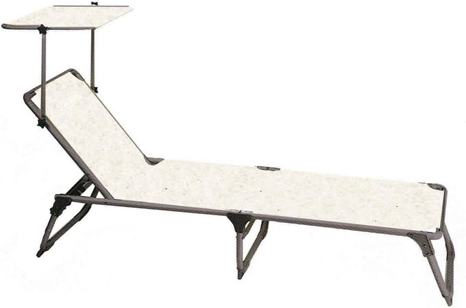 Opvouwbaar Ligbed voor Strand, Camping en Tuin - Beige
