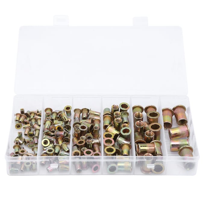 Ensemble de 150 écrous à riveter en alliage de zinc M3 M4 M5 M6 M8 M10, accessoires de quincaillerie