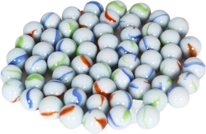 320x stuks decoratie knikkers mix-kleuren van glas