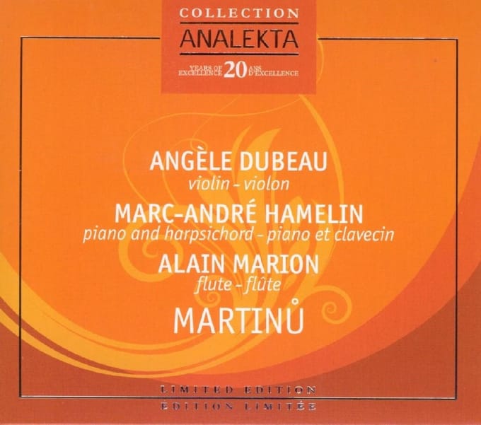 Angèle Dubeau, Alain Marion, Marc-André Hamelin - Martinů: Chamber Music (CD)