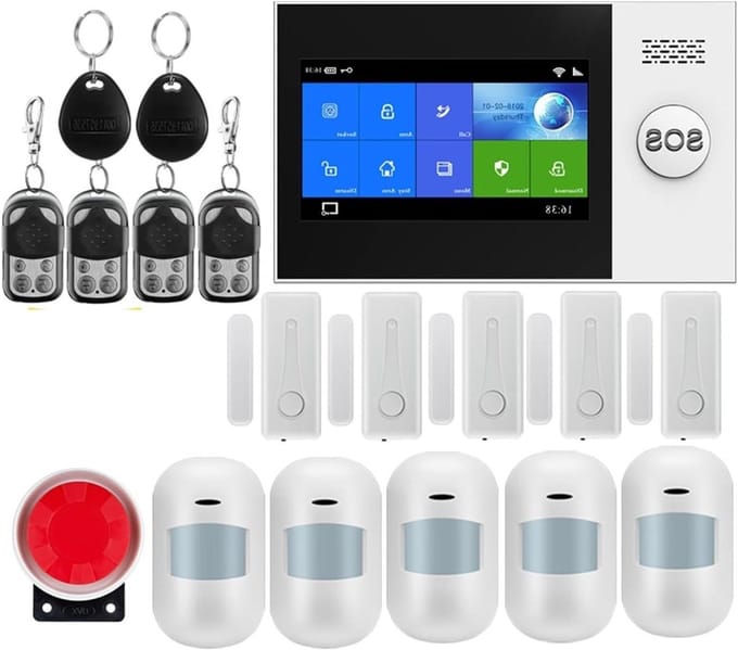 Draadloos Alarmsysteem - Home Security - Object Beveiliging - App Bediening - 4.3 Inch Touchscreen - W4B11