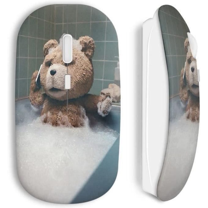 Souris Sans Fil Ted Ourson Baignoire