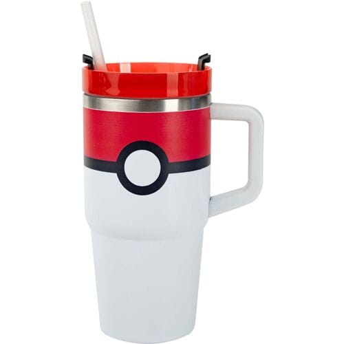 Lidl RVS drinkbeker met rietje en handvat - 590 ml (Pokémon)