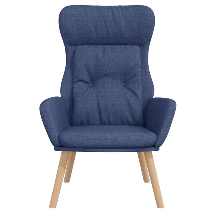 vidaXL - Relaxstoel - stof - blauw