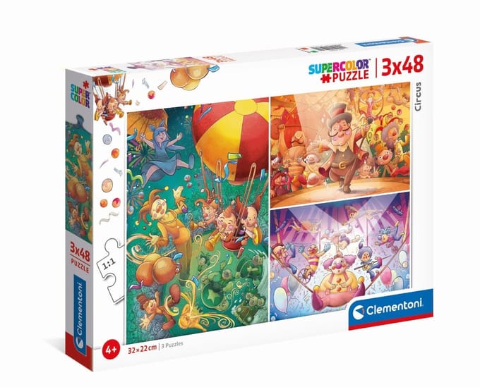 CLEMENTONI PUZZEL 3 X 48 STUKJES CIRCUS