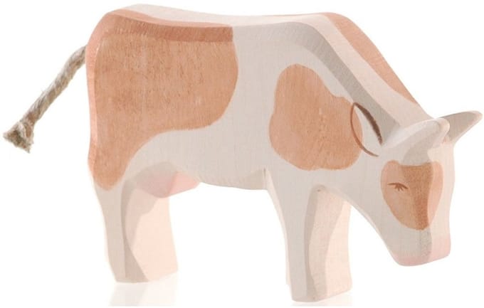 Speelgoed | Wooden Toys - Cow Brown Eating