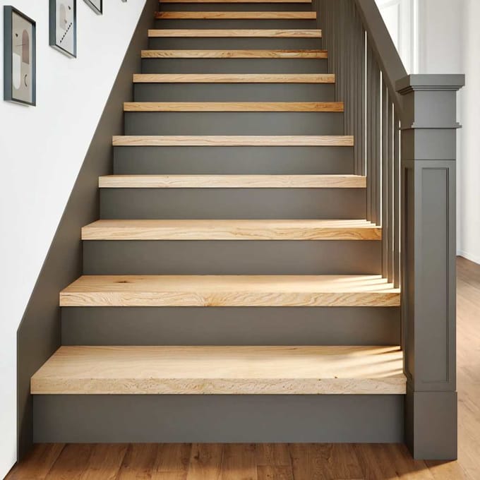 vidaXL - Traptreden - 2 - st - 100x30x2 - cm - onbehandeld - massief - eikenhout