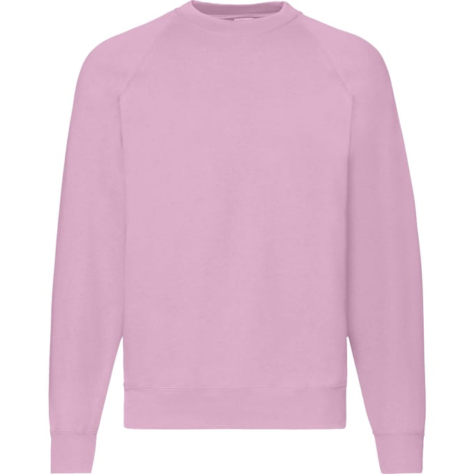 Fruit Of The Loom Heren Raglan Mouwen Belcoro® Sweatshirt (Lichtroze)