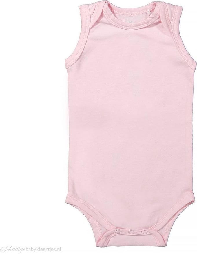 Dirkje Basic romper mouwloos roze maat 50/56