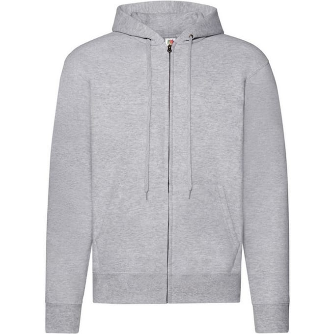 Fruit of the Loom Heren Classic Heather Hooded Jacket (Heide Grijs)