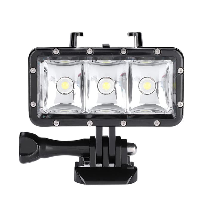 30m 98.4ft Mini Lampe Vidéo LED de Plongée Sous-Marine Étanche pour Hero pour SJCam gray