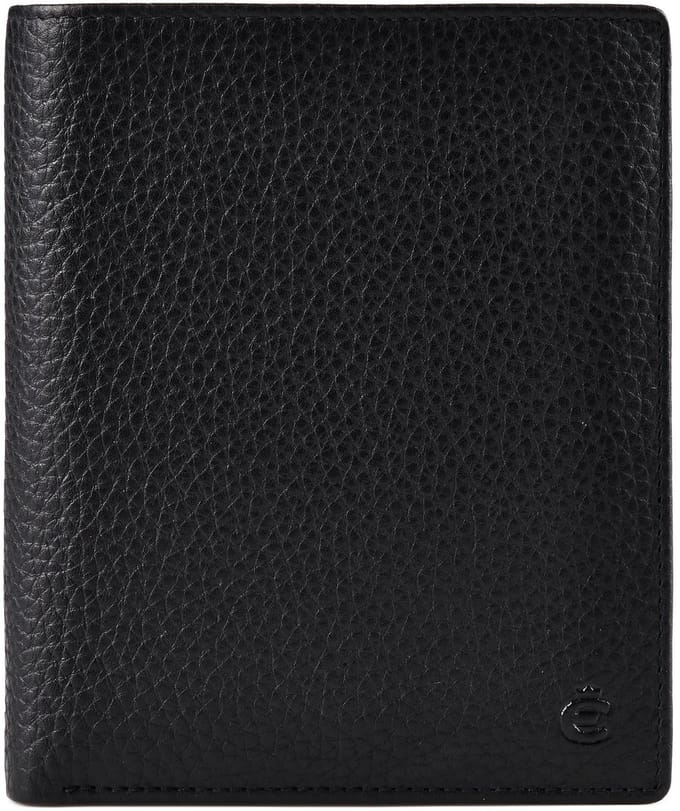 Esquire Leren Portemonnee Texas RFID Wallet Vertical Black Zwart