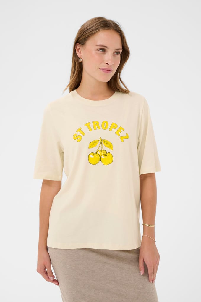 Saint Tropez OctaviaSZ T-Shirt Dames T-shirt - Creme