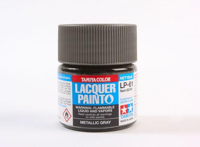 Tamiya Hobbyverf Enamel verf - LP-61 Grey Metallic - Matt - Lacquer Paint - Verf potje - 10 ml