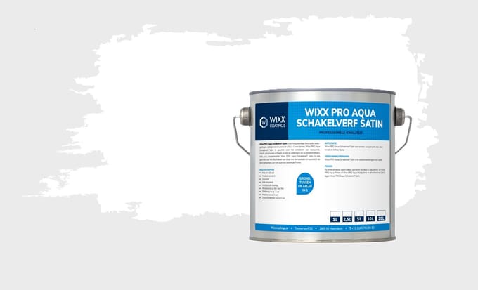Wixx PRO Aqua Schakelverf Satin - 20L - Wit
