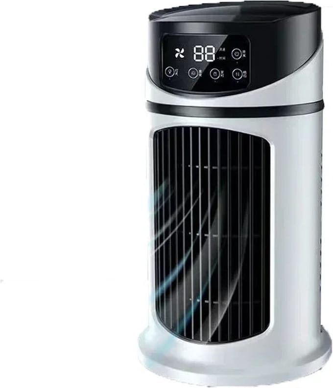 Mini Airco - Ventilator Koeler - Persoonlijke Verkoeling - Stille Werking - 300 ml Tank - Wit