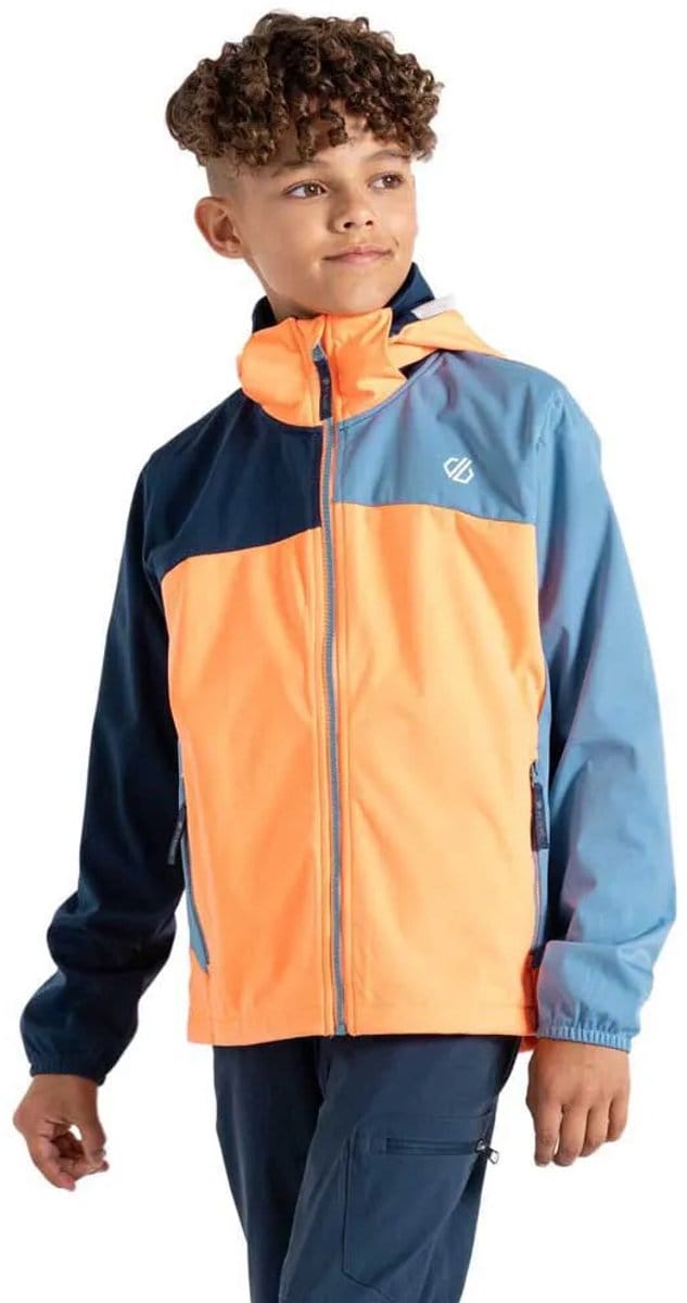 Dare2b Cheer Softshelljack Oranje,Blauw 7-8 Years Kinderen