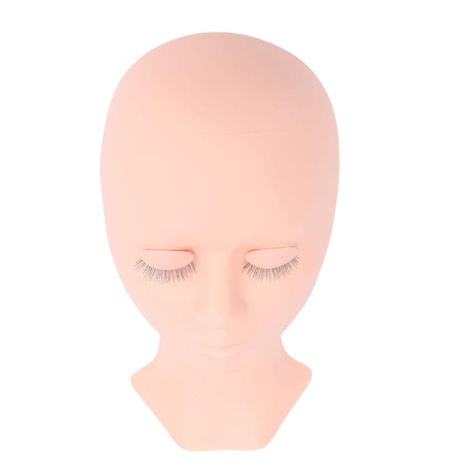 Wimper Mannequin Hoofd Silicone Vervanging Ooglid Wimper Oefenmodel Hoofd Enkelvoudig Ooglid beige