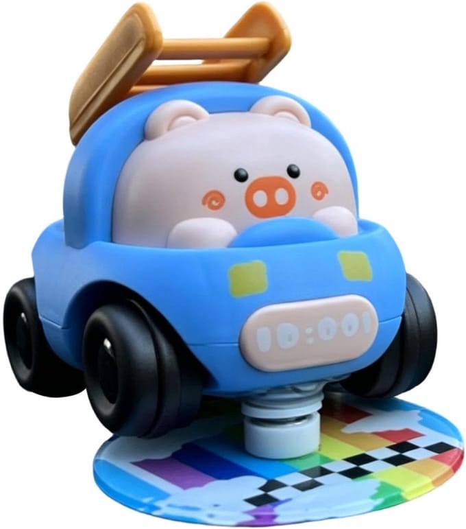 Dashboard Driftwagen - Auto Decoratie Figuur - Rijplezier Verhogen - Dynamisch Drift Effect - 10x10x5 cm - Blauw