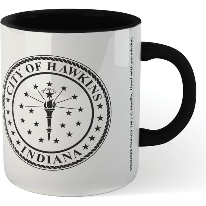 Stranger Things City Of Hawkins Mug - Black