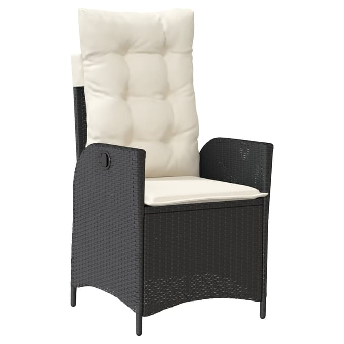 vidaXL - 9-delige - Tuinset - poly - rattan - zwart