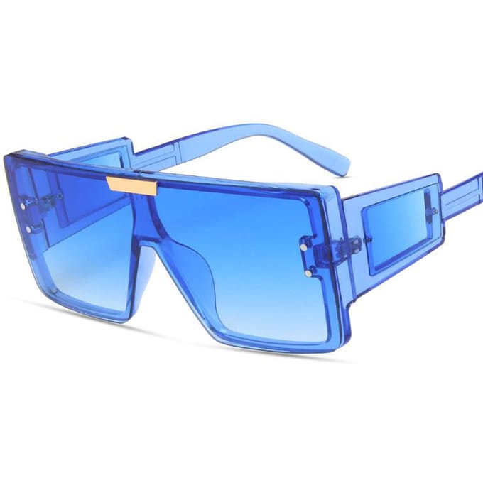 Oversized Shades Dames Heren Zonnebril Zwart Mode Vierkante Bril Groot Frame Retro Bril Vrouw