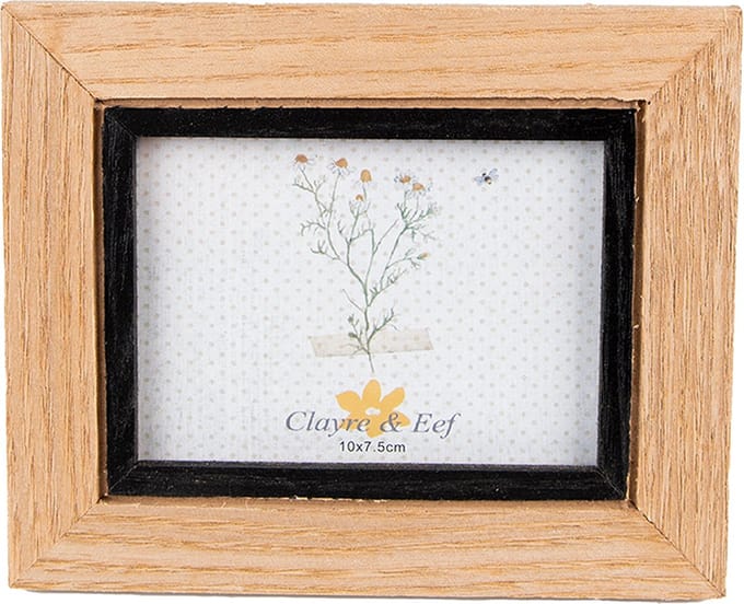 Clayre & Eef Fotolijst 7x10 cm Bruin Zwart MDF
