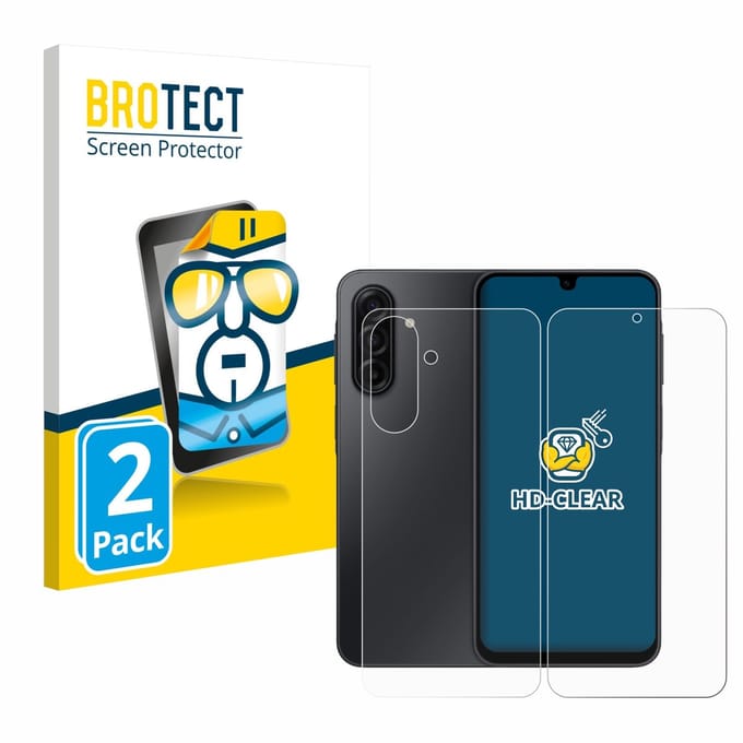 BROTECT - Screenprotector voor Samsung Galaxy A17 5G (Voor+Achter) - Folie Beschermfolie transparant 2 Stuks