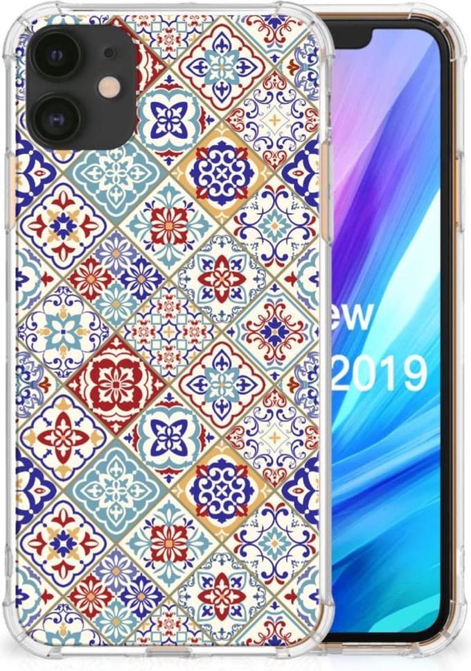 Apple iPhone 11 Anti-Shock Hoesje Tiles Color