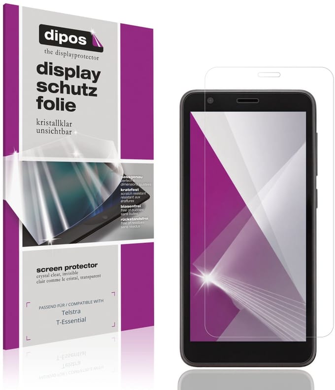 dipos – 4x Beschermfolie geschikt voor Telstra T-Essential | Krasbestendige & heldere Screenprotector Ultra-Thin