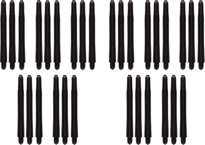 Darts Set zwarte darts shafts - 10 sets (30 stuks) - medium - darts shafts - Cadeau