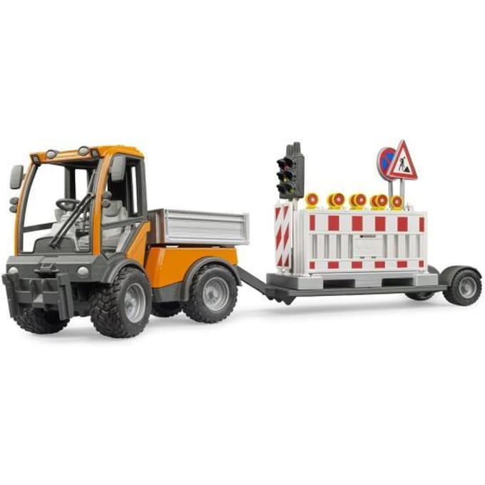 VarioCar tipping body with traffic safety trailer Voertuigen