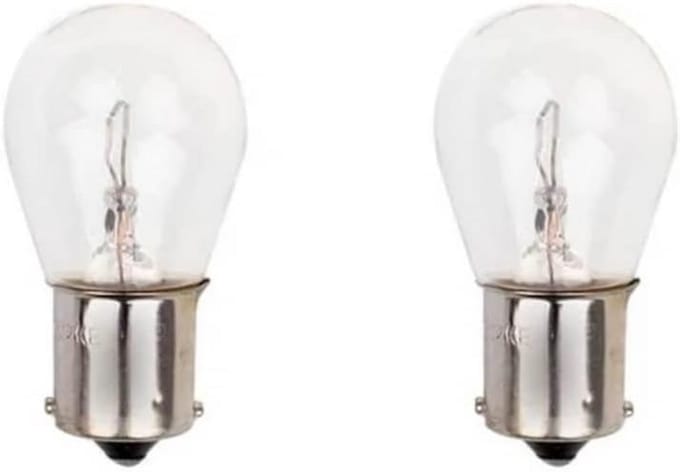 Set van 2 P21W 12V 21W Stadslicht / Remlicht Lampen Wit Glas BA15S