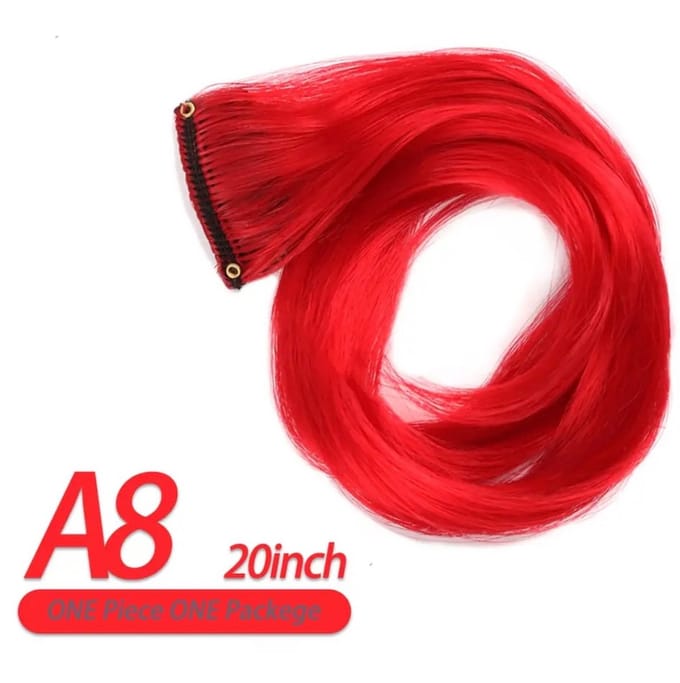 Clip in hair extension Rood - plukje haar Rood - haar extension Rood