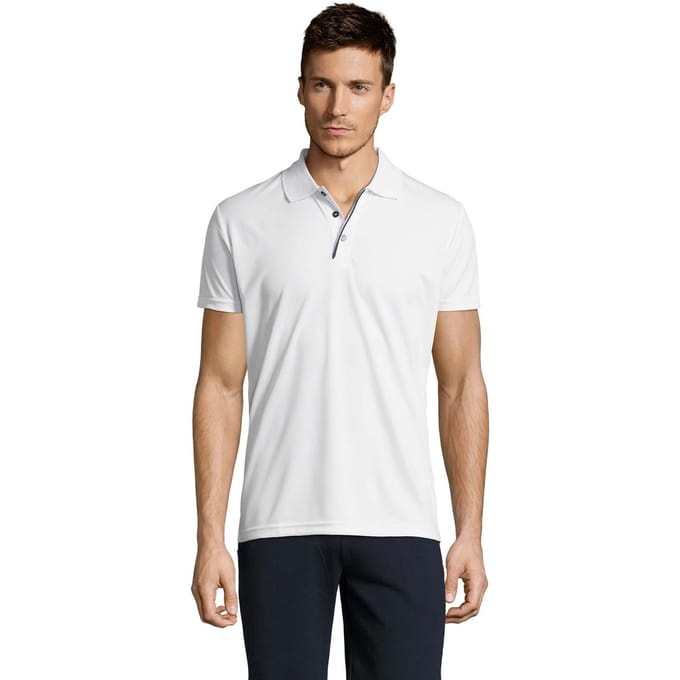 SOLS Heren Performer Sport Poloshirt (Wit)