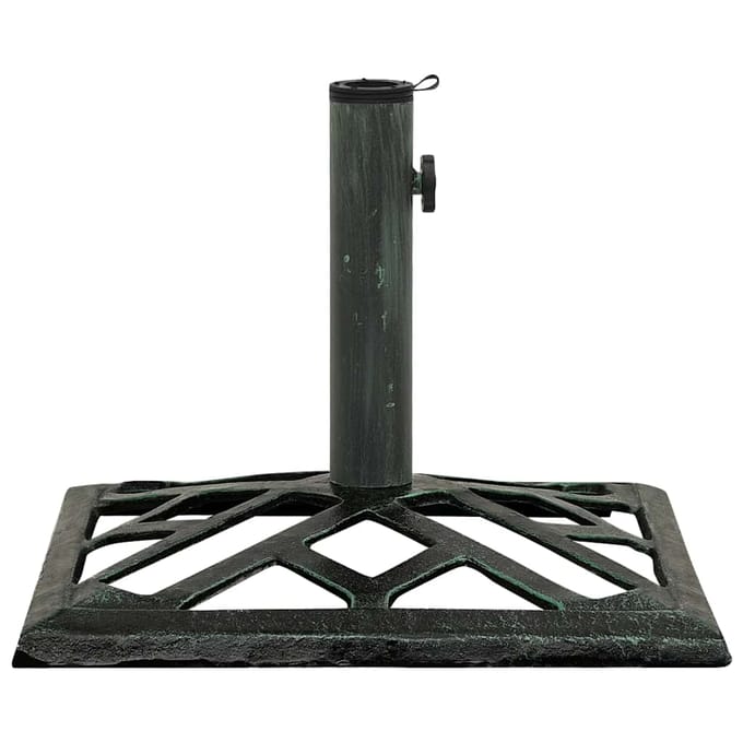 vidaXL - Parasolvoet - 44x44x31 - cm - gietijzer - groen