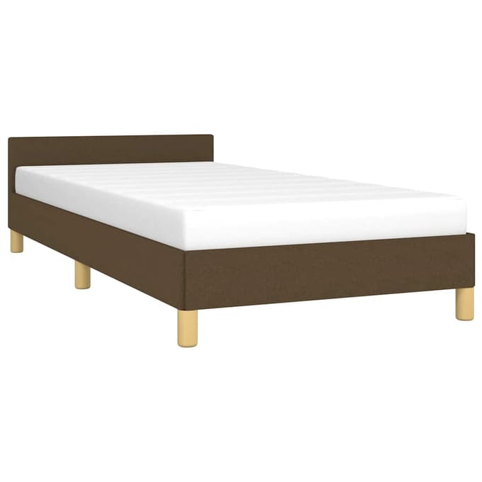 vidaXL - Bedframe - zonder - matras - 80x200 - cm - stof - donkerbruin