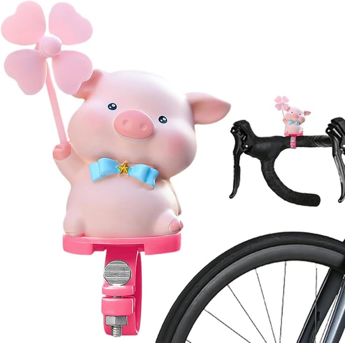 Fietsdecoratie Windmolen - Kinder Accessoire - Buiten Spelen - Draaiend Dier Ontwerp - 14.5 cm Lengte - Multicolor